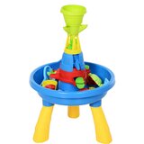 HOMCOM Igralni set Otroška miza za vodo in pesek z 21 dodatki, komplet igrač za plažo in na prostem PP miza za vodo, 46x46x72 cm, (20746882) Cene