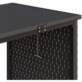  Vrtna sofa L-oblika sa stolom i jastucima crna od poliratana | shoptok.hr