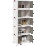  Složiva kutija za pohranu s kotačima 5nivoa 75 L 64x40x179 cm | shoptok.hr