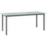 The Living Store Vrtni stol svjetlosivi 190 x 90 x 74 cm od aluminija i stakla | shoptok.hr