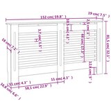  Pokrov za radijator 152 x 19 x 81,5 cm MDF | shoptok.hr