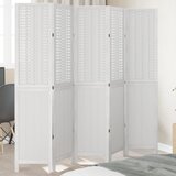 vidaXL Paravan 5-delni bel trden les pavlovnije | Shoptok.si