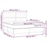  Box spring postelja z vzmetnico LED temno rjava 180x200cm blago, (20900831) | Shoptok.si
