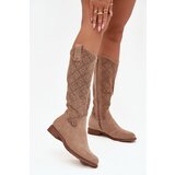 S. BARSKI Women's Openwork Ankle Boots On Flat Heel S.Barski Cene