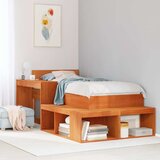 Maison Chic Posteljni okvir - Enojna postelja - Postelja za odrasle brez vzmetnice rjava 80x200 cm trdna borovina-J7436, (21766556) | Shoptok.si