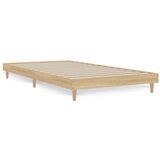 Maison Chic Posteljni okvir - Enojna postelja - Postelja za odrasle brez vzmetnice hrast 100x200 cm inženirski les-J7208, (21775243) Cene