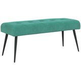  Klupa s gumbastim tkanjem Tirkizna 110 x 40 x 46 cm Baršun | Eponuda.ba