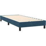 Box Spring krevet s madracem i LED tamnoplavi 80x210 cm baršun | shoptok.hr