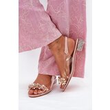 S. BARSKI Transparent Low Heel Sandals With Decoration D&A | shoptok.hr