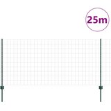 Euro ograda s postom 25 x 1 m Čelik premazan PVC-om Zelena | shoptok.hr