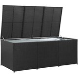  Vrtna kutija za pohranu od poliratana 180 x 90 x 70 cm crna | shoptok.hr