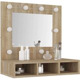 vidaXL ormarić s ogledalom led boja hrasta sonome 60 x 31,5 x 62 cm | shoptok.hr