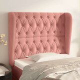  Uzglavlje s ušima ružičasto 103x23x118/128 cm baršunasti Cijene