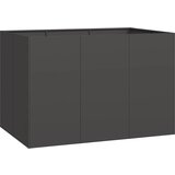 Maison Chic Cvetlični Lonec - Cvetlično korito črn 120x80x80 cm Jeklo, (21789535) | Shoptok.si