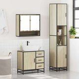 vidaXL 3-dijelni set kupaonskog namještaja boja hrasta sonome drveni | shoptok.hr