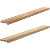  Okenske police 2 kosa neobdelana 140x15x2 cm trdna hrastovina | Shoptok.si