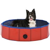 vidaXL Zlozljiv bazen za pse rdec 80x20 cm PVC | Shoptok.si