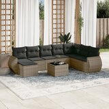  9-dijelni set vrtnih sofa od poliratana s jastucima sivi | Eponuda.ba