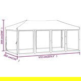 vidaXL zložljiv vrtni šotor s stranicami bel 3x6 m | Shoptok.si