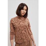 Moodo Long sleeve blouse in a floral pattern - beige | Shoptok.si
