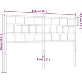  Kovinsko posteljno vzglavje črno 135 cm, (20933326) | Shoptok.si