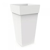 MELROSE visoka kvadratna posuda za biljke Melrose (Vanjska dimenzija (D x Š x V): 30 x 30 x 41 cm, Plastika, Bijele boje) Cijene