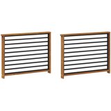  Naslon 2 kom. Prirodna 80 x 6 x 61 cm Čvrsto drvo akacije | shoptok.hr