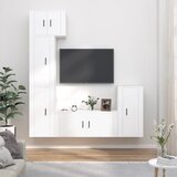 vidaXL Komplet TV omaric 5-delni bel inženirski les | Shoptok.si
