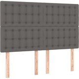 Maison Chic Posteljno vzglavje - Vzglavna omarica 4 kosa sivi 72x5x78/88 cm umetno usnje, (22077079) Cene