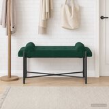  Klupa s gumbima i jastučićima Tamnozelena 110 x 40 x 46 cm | shoptok.hr