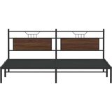  Posteljni okvir brez vzmetnice rjavi hrast 193x203 cm inž. les, (21829516) | Shoptok.si