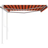  Automatska tenda sa stupovima 4 x 3 m narančasto-smeđa | shoptok.hr