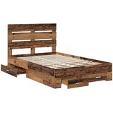  Krevetna konstrukcija Staro drvo 120 x 190 cm Konstruirano drvo Smeđa 190 x 123 x 100 cm | Shoptok.si
