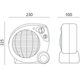 Ventilator sa grejnim telom ZEFIR 1000/2000W/230V beo | Eponuda.com