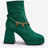 Boto Women's Boots with Heel and Green Chain Tiselo | ePonuda.com