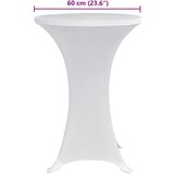  Navlaka za stol za stajanje Ø 70 cm bijela rastezljiva 4 kom | shoptok.hr