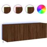  Zidni TV ormarići LED 2 kom smeđa boja hrasta 60x35x41 cm | shoptok.hr