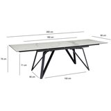 MID.YOU Jedilna Miza Marble, Keramika, 180-260x95cm | Shoptok.si