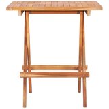  3-dijelni bistro set sa sivim jastucima od masivne tikovine | shoptok.hr