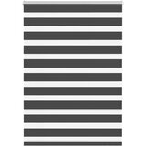 vidaXL Zavjesa zebra crna 110x150 cm širina tkanine 105,9 cm poliester | shoptok.hr