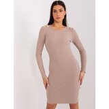 BASIC Feel Good Dress-RV-SK-9219.13P-dark beige | Shoptok.si