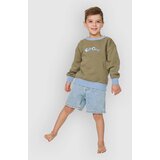 Rip Curl Ride The Wave Crew Kids Pulover surplus green | Shoptok.si
