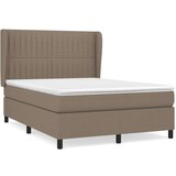  Krevet s oprugama i madracem smeđesivi 140 x 190 cm od tkanine | shoptok.hr