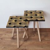 Hanah home 2Shp266 - gold goldblack nesting table (2 pieces) | ePonuda.com