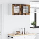  Zidni stakleni ormarić Staro drvo 80 x 31 x 40 cm | shoptok.hr