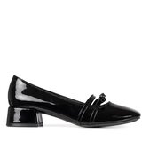 GOODIN Black patent leather pumps with low heels | ePonuda.com