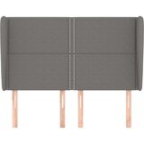  Vzglavje z ušesi temno sivo 147x23x118/128 cm blago, (20736194) | Shoptok.si