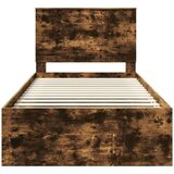  Konstrukcija postelje z vzglavjem Dimljeni oreh 100 x 200 cm, (5000103120) | Shoptok.si