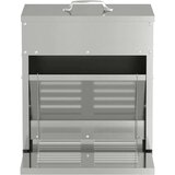 vidaXL Feeder s nogom za piliće Srebrno 25 x 42 x 40 cm Cinkani čelik | shoptok.hr