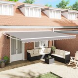 vidaXL Samodejna retraktibilna tenda svetlo siva 500x300 cm, Zamenjava tenda za okvir 5x3 m svetlo siva Cene